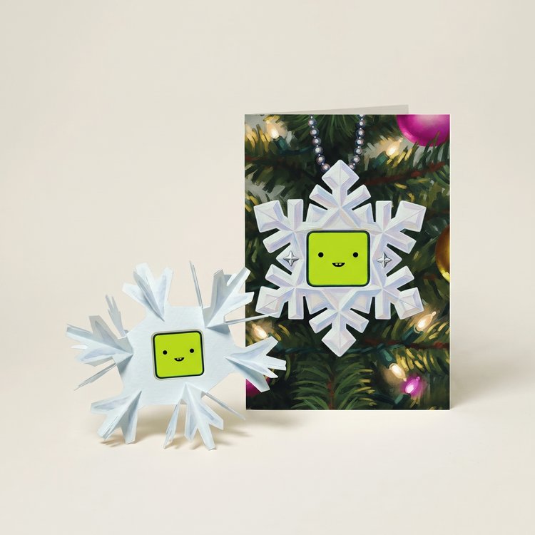 Schneeflocke - Compositing-Mockup