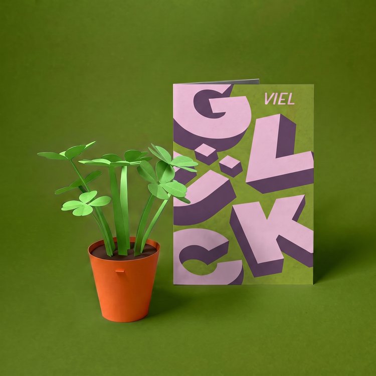 Glücksklee - Compositing-Mockup